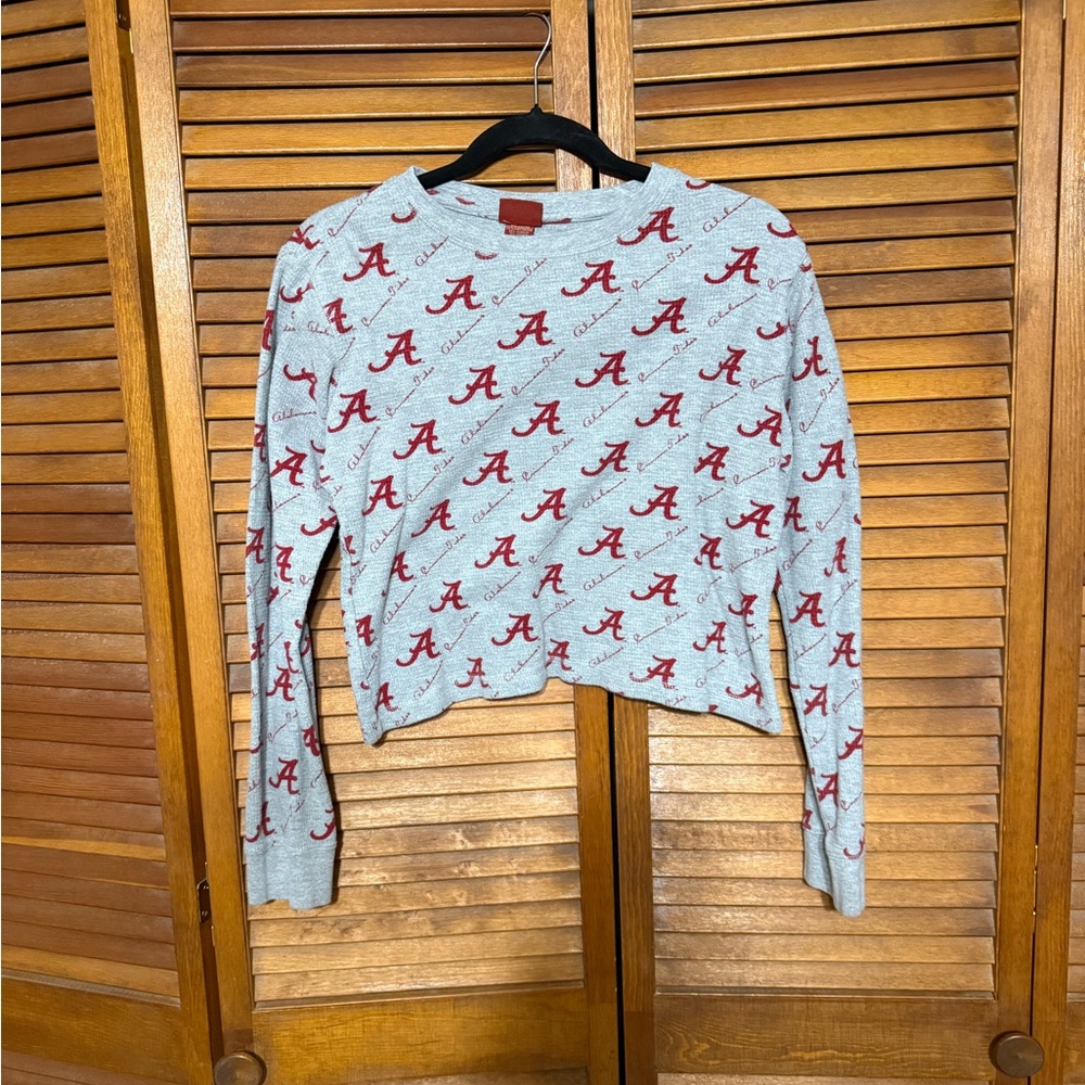 Women's Gray and Red Alabama Sweatshirt